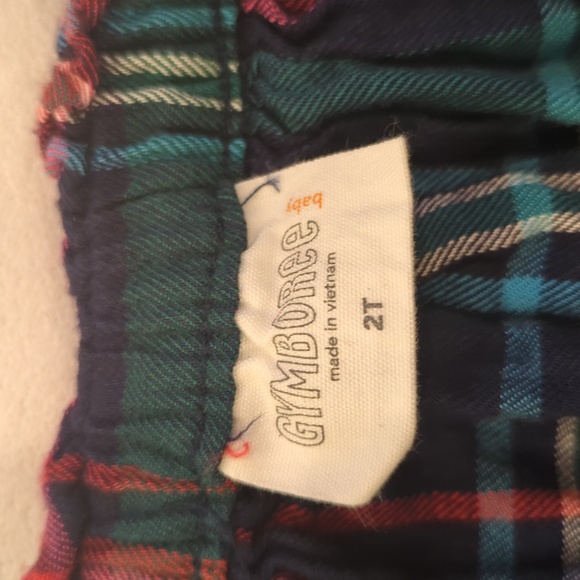 GYMBOREE | Toddler Girl's Green Plaid Fleece Skirt, Size 2T - Picture 3 of 5